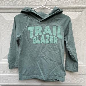 2T teal hoody long sleeve T-shirt toddler boy